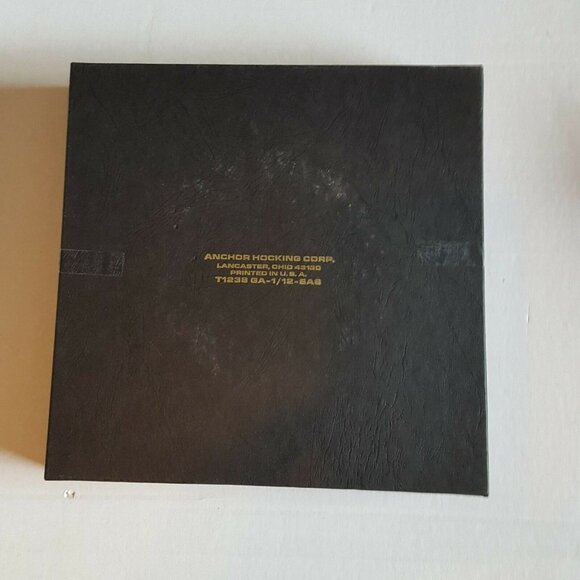 Vtg Anchor Hocking FAIRFIELD Divided Amber Glass Serving Dish 8.5 - Picture 8 of 10